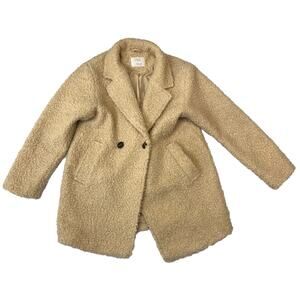 ZARA GIRLS SHERPA IVORY COAT 13-14 YEARS